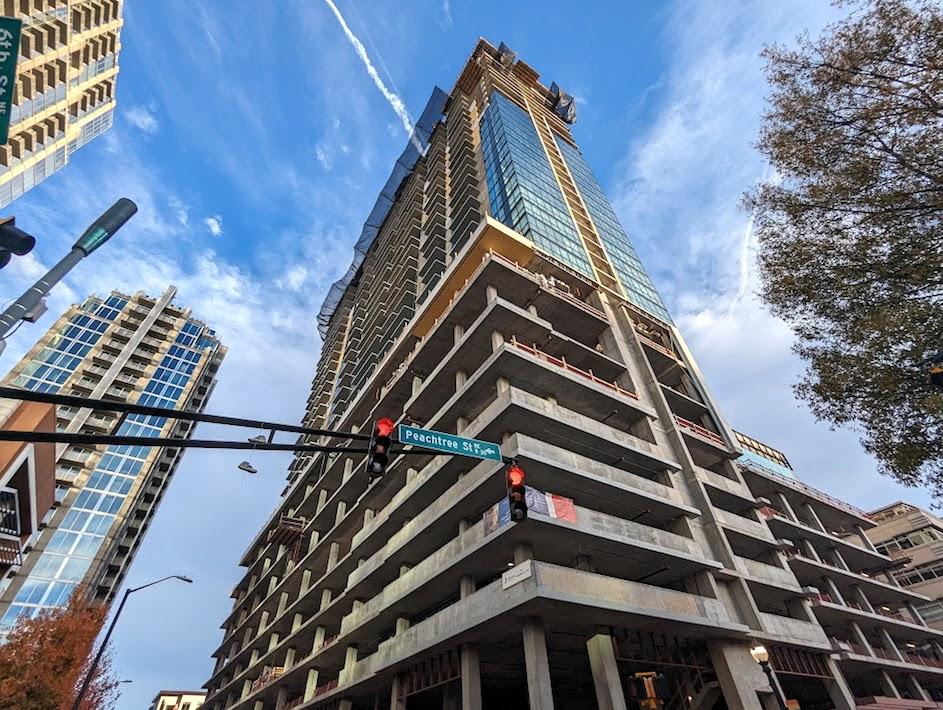 Photos Society Atlanta tower has topped out over Midtown Urbanize